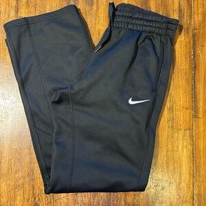 Nike Youth Black Sweatpants with White Logo